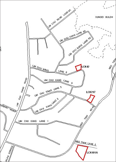 Location Plan for 3 land parcels
